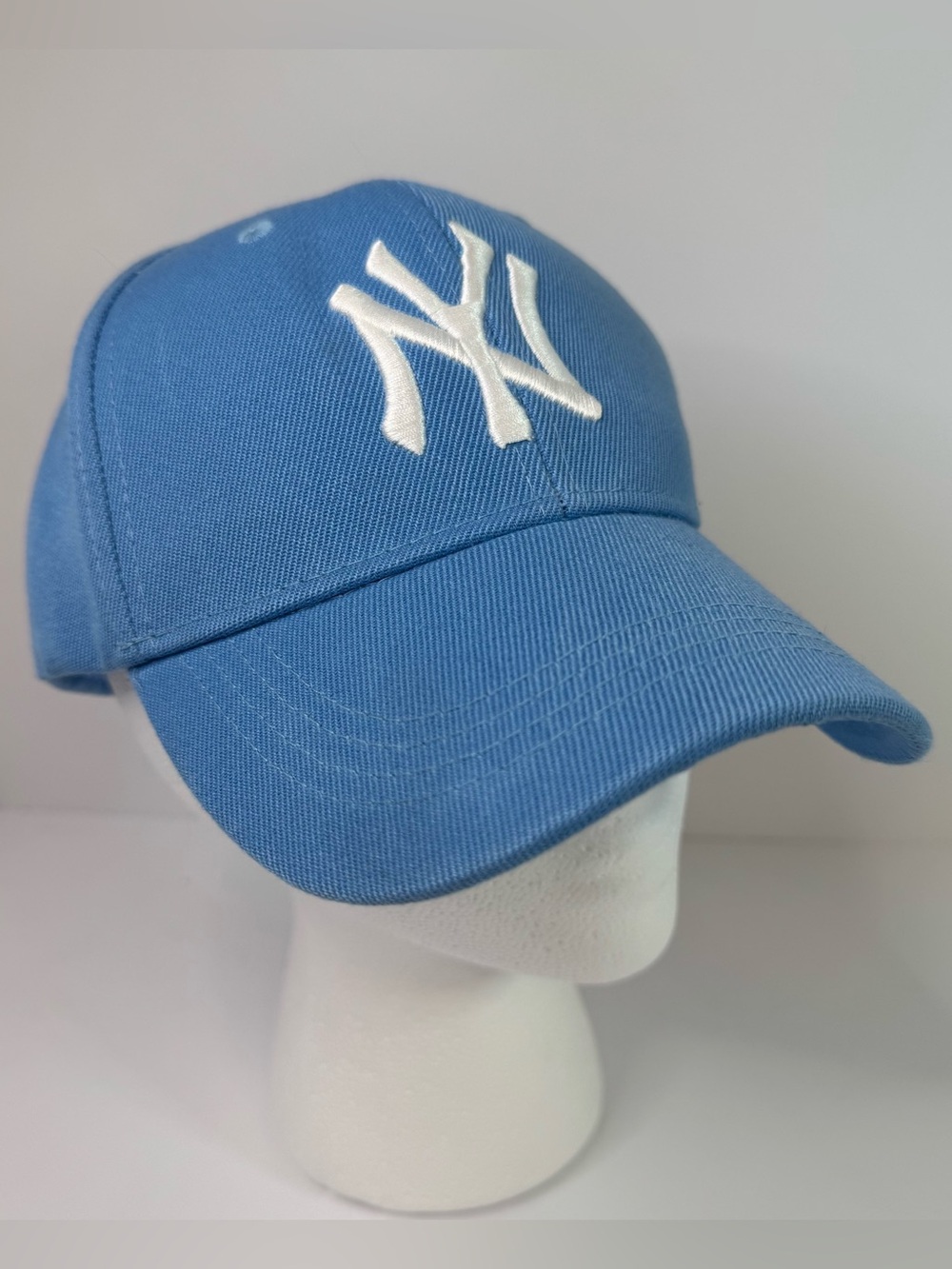 New York Yankees Embroidered Hat Adjustable Light Blue Baseball Cap